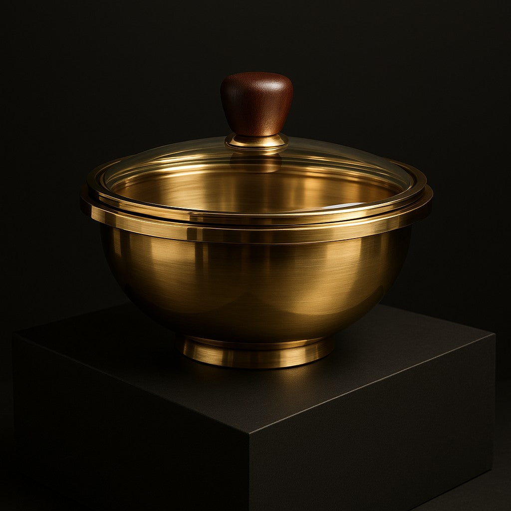 Bronze Curry Pot with Glass Lid