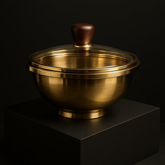 Bronze Curry Pot with Glass Lid
