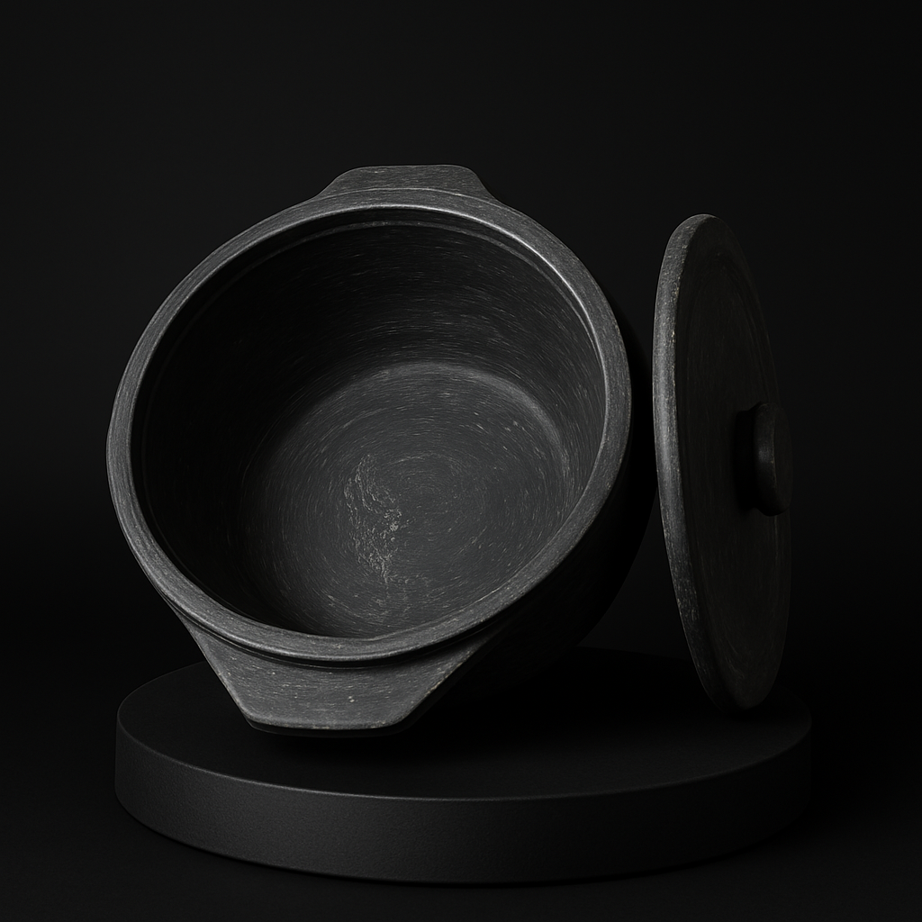 Soapstone Cookpot with Lid 1